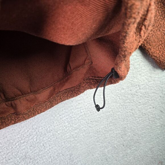 Carhartt Sherpa Fleece Pullover Large Rust Brown Quarter Snap OJ4991 Fall - Picture 10 of 16